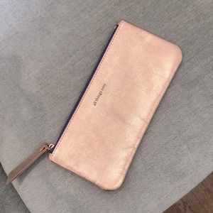 Rose Gold Leather Pouch